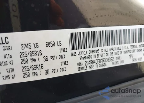 2010 Dodge Grand Caravan Se from USA, damaged, VIN 2D4RN4DE8AR390362